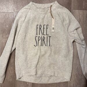 FREE SPIRIT Graphic Sweatshirt - Light Heather Gray